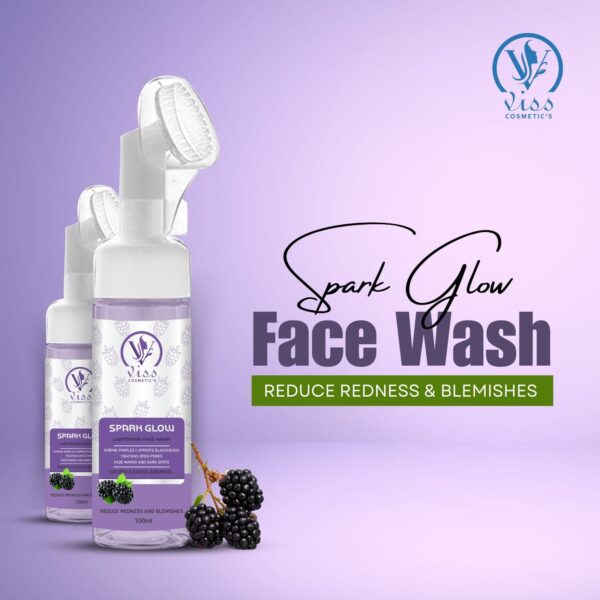 Visscosmetics Spark Glow Face Wash - Reduce Redness & Blemishes