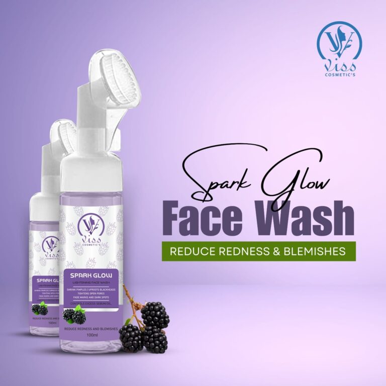 Visscosmetics Spark Glow Face Wash - Reduce Redness & Blemishes