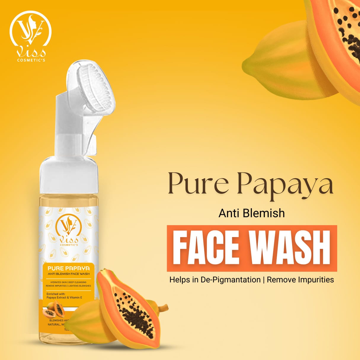 Visscosmetics Pure Papaya Anti-Blemish Face Wash
